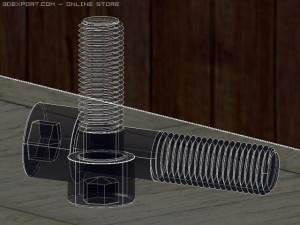 screws bolts din 912 autocad 2007 2010 3D Modell