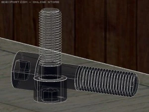 screws bolts din 912 autocad 2007 2010 3D Model