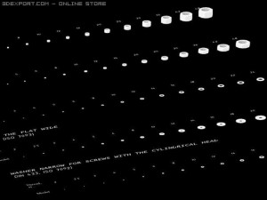 library nuts and washers autocad 2007 2010 3D 모델