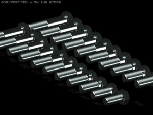 library screws bolts din 931 iso 4014 autocad 2010 3D 模型