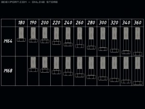 library screws bolts din 931 iso 4014 autocad 2010 3D 模型