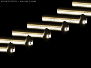 library screws bolts din 7380 iso 7380 Modèle 3D