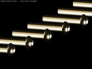 библиотека винты болты DIN 7380 ISO 7380 3D Модель