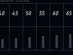 library screws bolts din 7380 iso 7380 3D Model