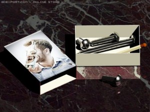 screws bolts din 7380 iso 7380 with matches Modèle 3D