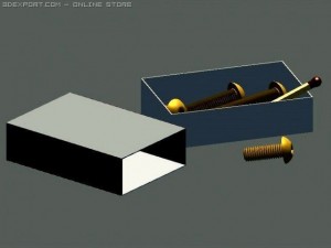 screws bolts din 7380 iso 7380 with matches 3D Model