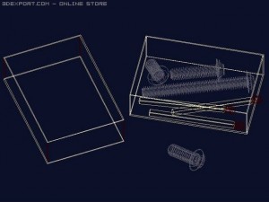 screws bolts din 7380 iso 7380 with matches 3D Model