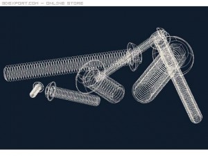 screws bolts din 7380 iso 7380 autocad 2007 2010 3D Модель