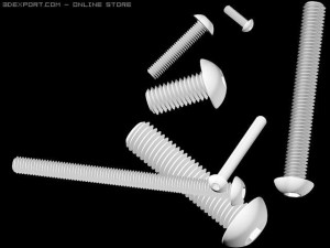 screws bolts din 7380 iso 7380 autocad 2007 2010 3D Модель