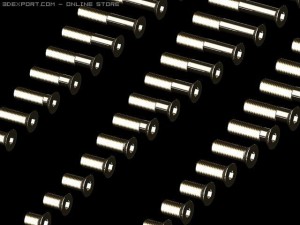 library screws bolts din 7991 iso 10642 autocad 10 Modèle 3D