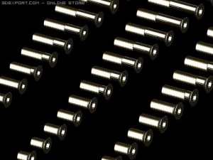 ライブラリ ネジ ボルト din 7991 iso 10642 autocad 10 3Dモデル