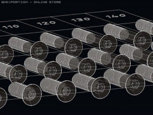 library screws bolts din 7991 iso 10642 autocad 10 3D Модель