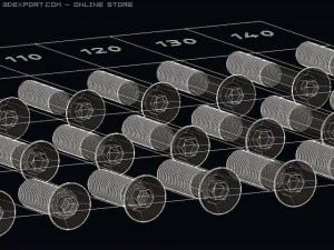 biblioth&egrave;que vis boulons din 7991 iso 10642 autocad 10 Modèle 3D