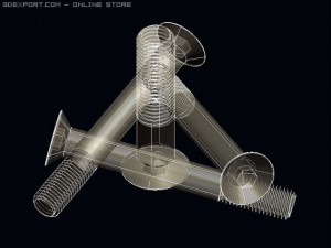 screws bolts din 7991 iso 10642 quatro atocad 7 10 3D 模型