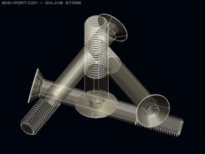 screws bolts din 7991 iso 10642 quatro atocad 7 10 3D Model