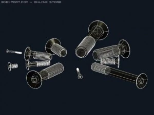 установочные винты болты DIN 7991 ISO 10642 AutoCAD 7 10 3D Модель