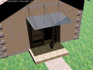 glass canopy standard ksz 01 autocad 2007 2010 Modelo 3D
