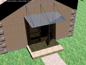glass canopy standard ksz 01 autocad 2007 2010 3D Model