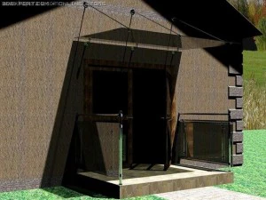 glass canopy standard ksz 01 autocad 2007 2010 3D Model
