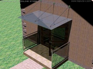 glass canopy standard ksz 01 autocad 2007 2010 3D Model