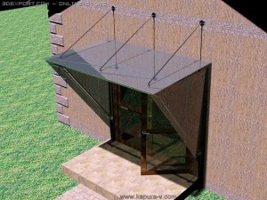 glass canopy standard ksz 01 autocad 2007 2010 3D Model
