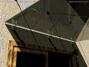 glass canopy standard ksz 01 autocad 2007 2010 3D Model