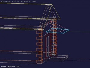 glass canopy standard ksz 01 autocad 2007 2010 Modelo 3D