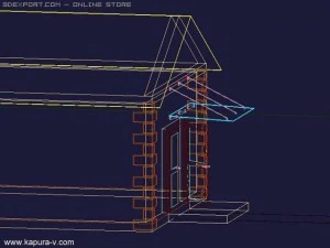 glass canopy standard ksz 01 autocad 2007 2010 3D Model