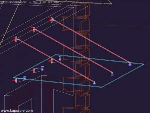 glass canopy standard ksz 01 autocad 2007 2010 3D Model