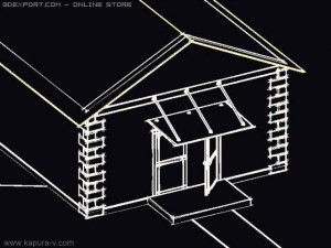 glass canopy standard ksz 01 autocad 2007 2010 Modelo 3D