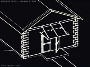 glass canopy standard ksz 01 autocad 2007 2010 3D Model