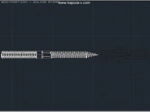 screw ttfs end dubel mc autocad 2007 2010 3D Model