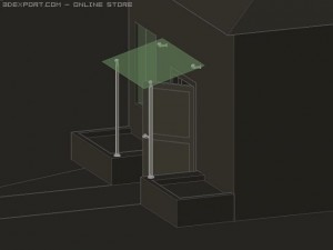 glass canopy standard s 01 autocad 2007 2010 Modelo 3D