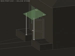 glass canopy standard s 01 autocad 2007 2010 3D Model