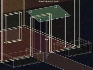 glass canopy standard s 01 autocad 2007 2010 3D Model