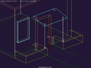 glass canopy standard s 01 autocad 2007 2010 Modelo 3D