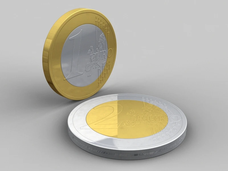 euro coins 3D Model .c4d .max .obj .3ds .fbx .stl .blend 