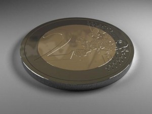 euro coins Model 3D