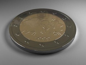 euro coins Model 3D