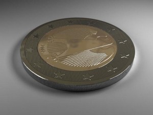 euro coins Model 3D