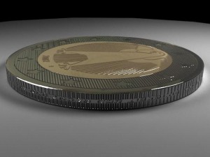 euro coins Model 3D
