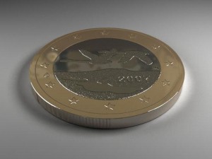 euro coins Model 3D