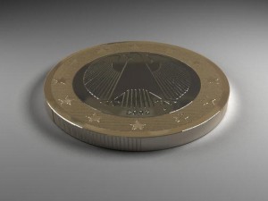 euro coins Model 3D