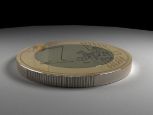 euro coins Model 3D