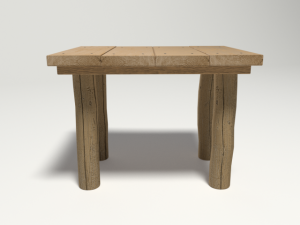 wooden table Model 3D