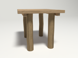 wooden table Model 3D