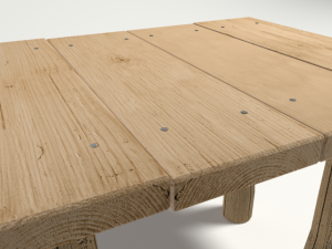 wooden table Model 3D