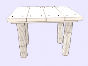 wooden table Model 3D