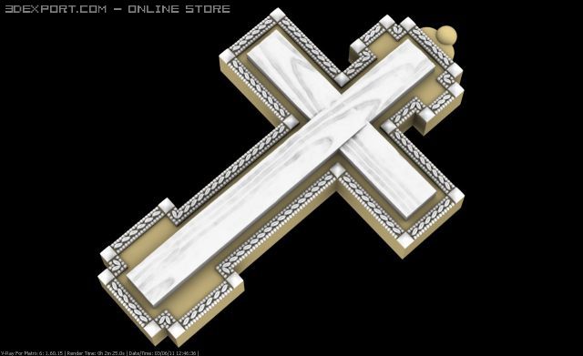 cross reliquary 3D Model .c4d .max .obj .3ds .fbx .stl .blend 