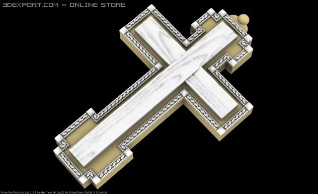 cross reliquary 3D Model .c4d .max .obj .3ds .fbx .stl .blend 